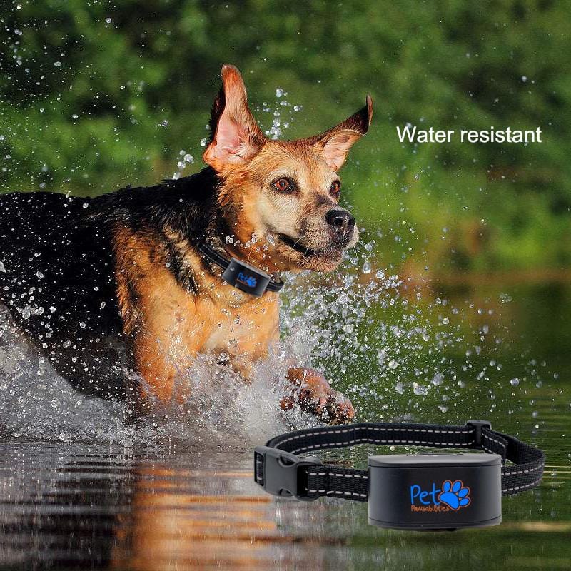 No Shock Humane Rechargeable Water Resistant Bark Control Collar, Sound & Vibration Only, For 6-120lb dogs, Neck size 6in to 27in