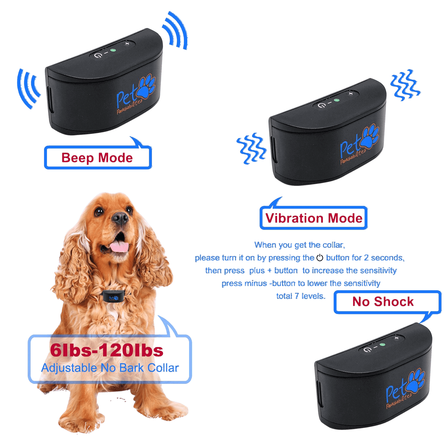 PetPawsabilities™ BarkControl Collar